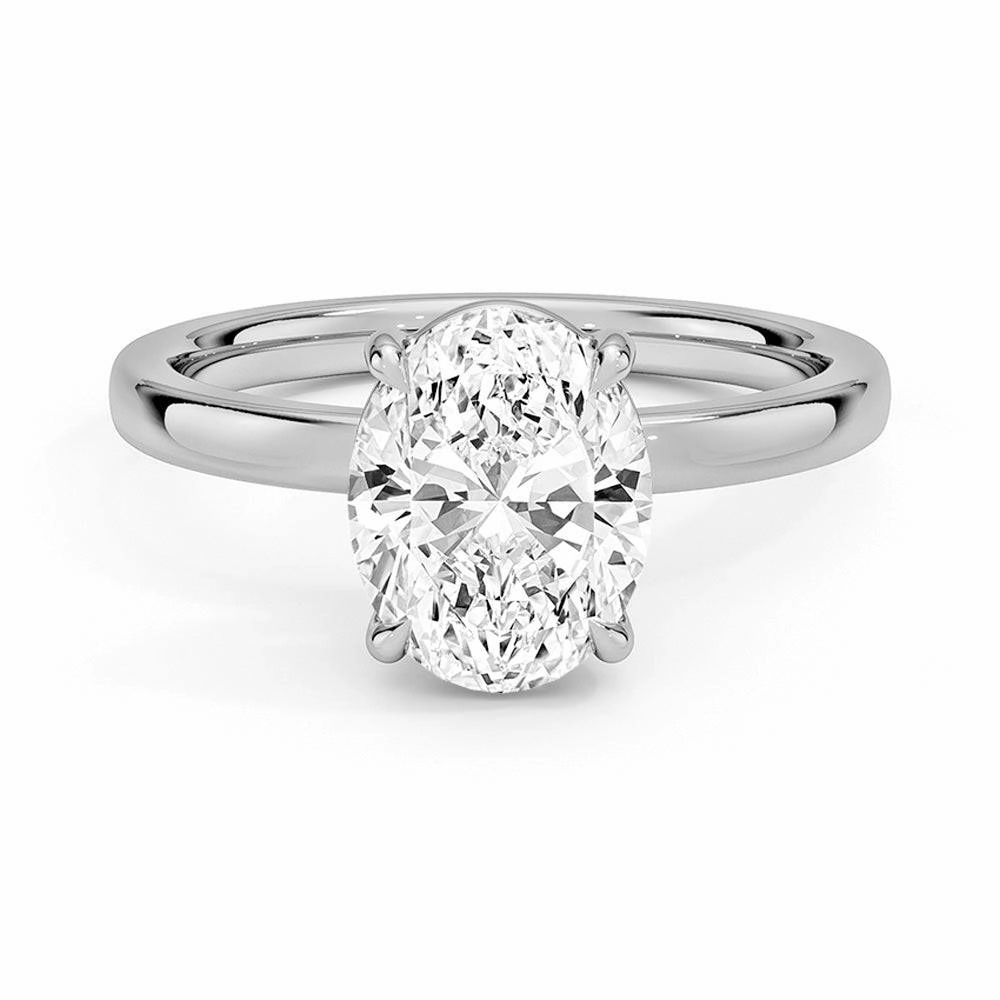 Style Upgrade Everyday Design Classic Solitaire Oval Cut Moissanite Engagement Ring