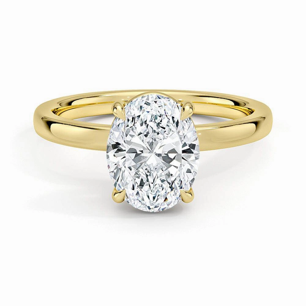 Timeless Set summer look Classic Solitaire Oval Cut Moissanite Engagement Ring