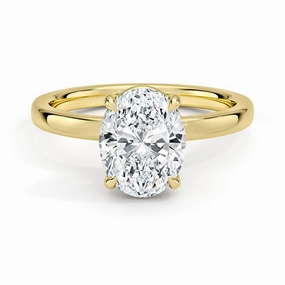 Timeless Set summer look Classic Solitaire Oval Cut Moissanite Engagement Ring