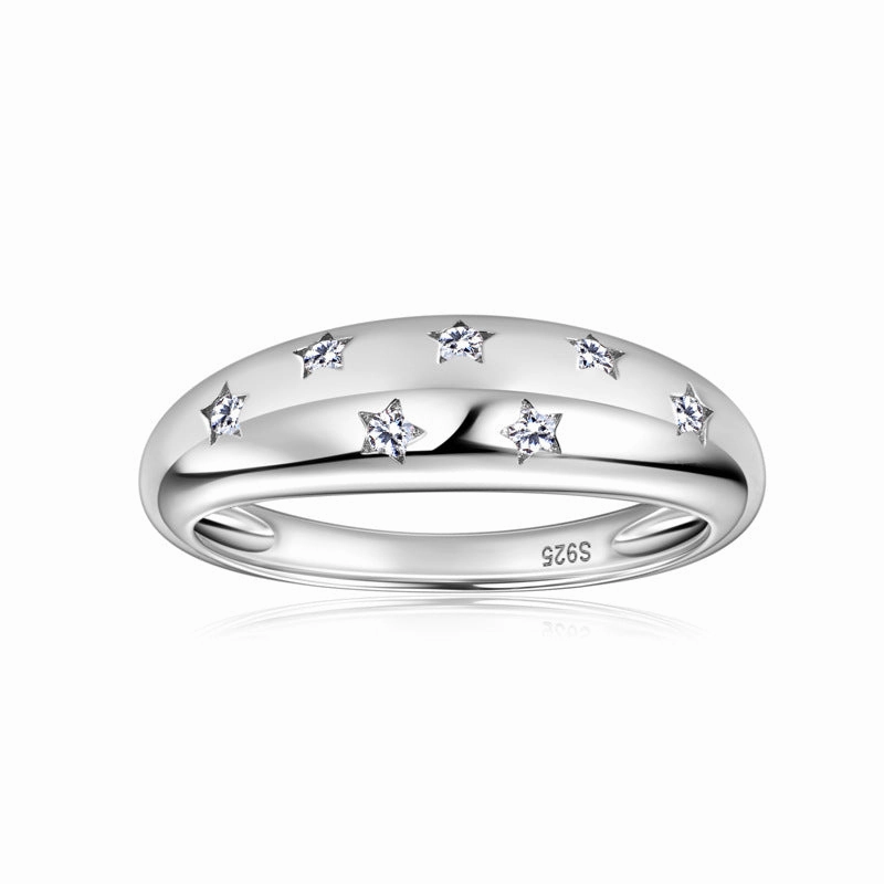 Natural Touch Natural Look Baby's Breath Star Fashion Ring | S925 | Moissanite
