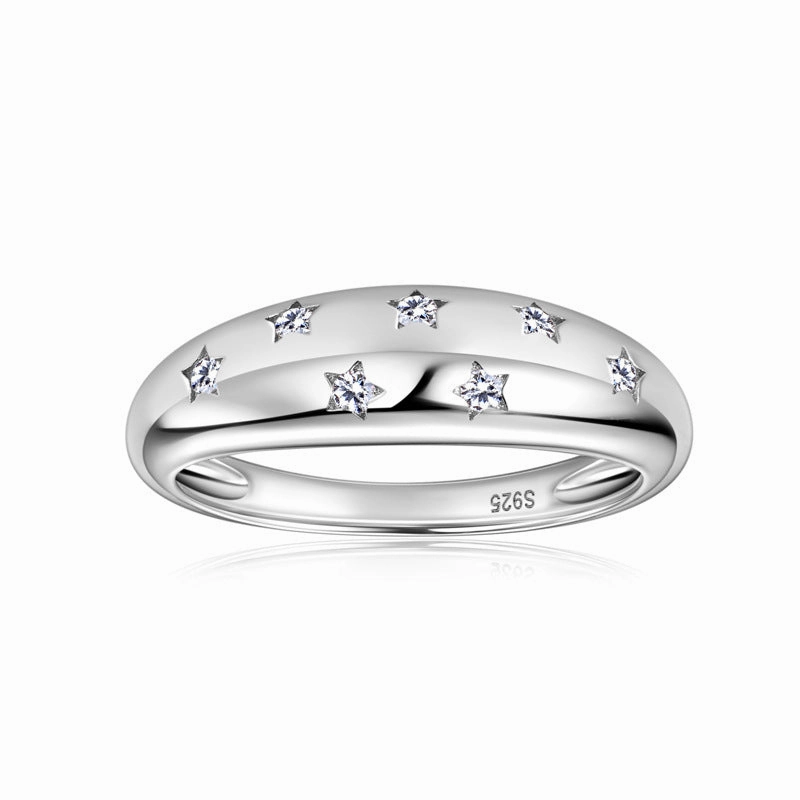 Baby's Breath Star Fashion Ring | S925 | Moissanite Date Fit Versatile Style