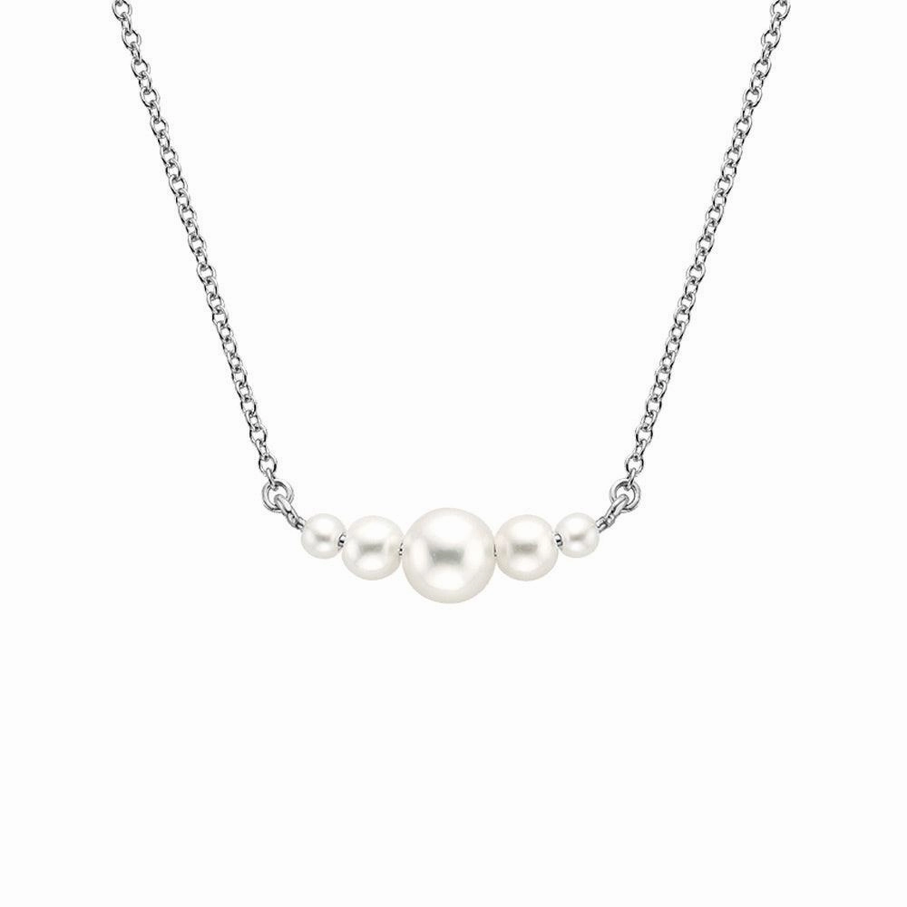 Exclusive Treasures Graduated Five Freshwater Cultured Pearls Necklace