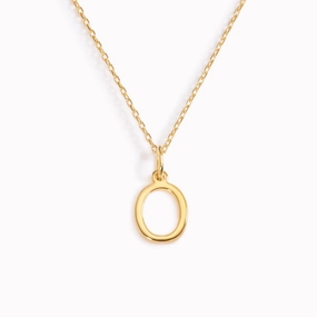 Fashionable Touch Fashion Accessory O Necklace / Gold Initial Necklace