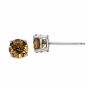 Classic Birthstone Stud Earrings with Citrine Vibrant Charm Refined Accessory