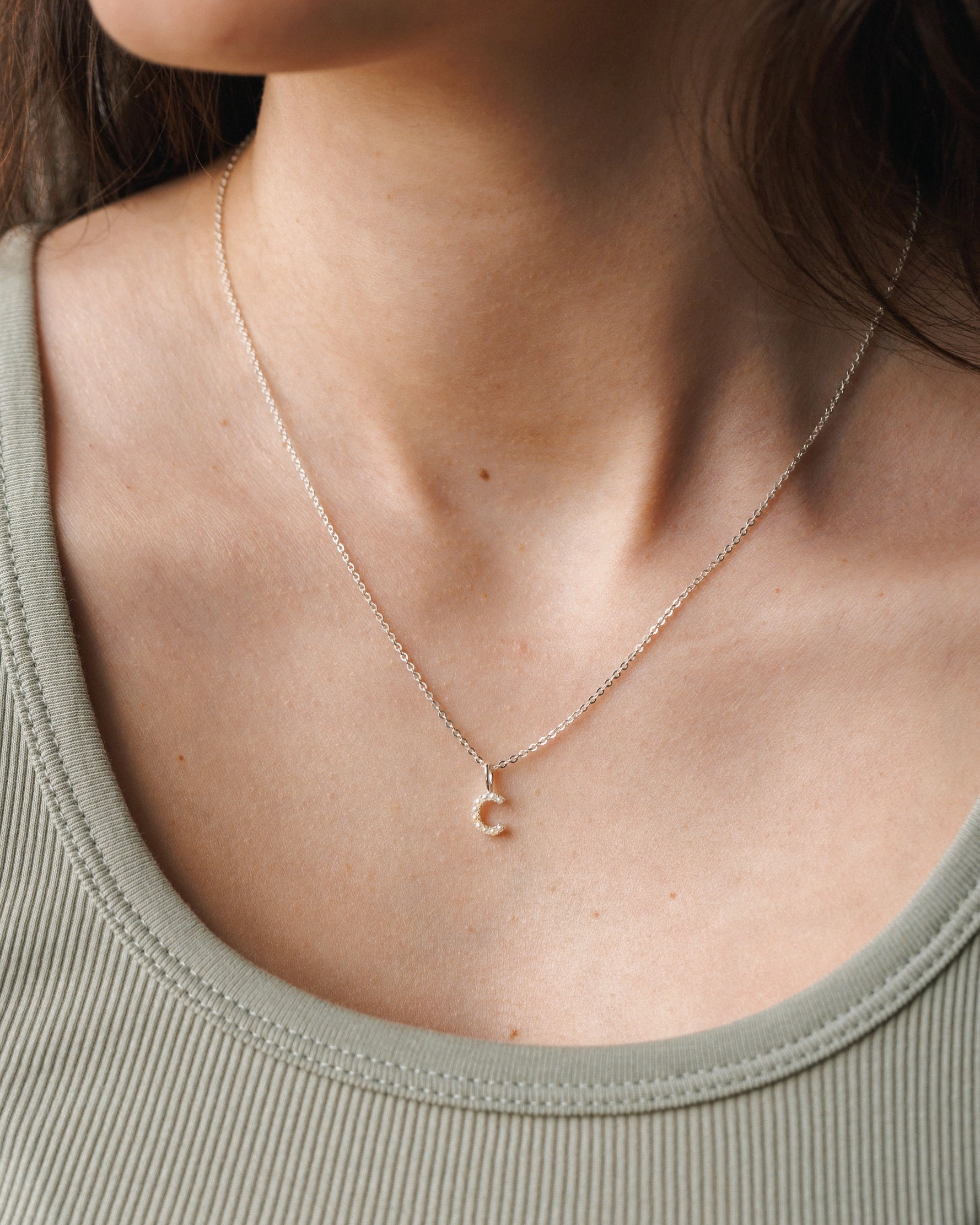 Pearl Initial Necklace Layered Finish Timeless Features