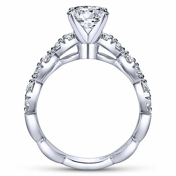 Office Accent Prong Set Vintage Round Diamond Ring  .45Cttw 14k Gold 80A