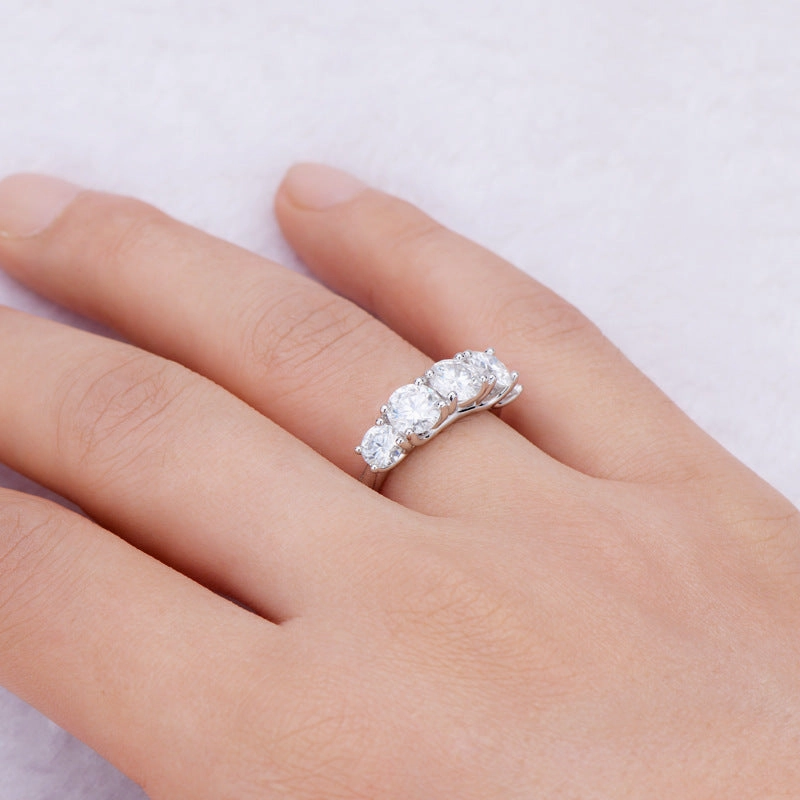 3.6 CTW Diamond Promise Ring | S925 | Moissanite | Perfect Layer Statement Touch
