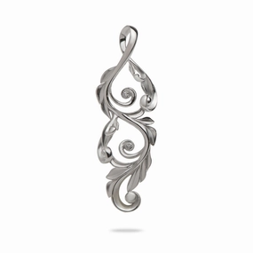 Fashion Appeal Dinner Party Pick A Pearl Maile Scroll Pendant Mounting in White Gold