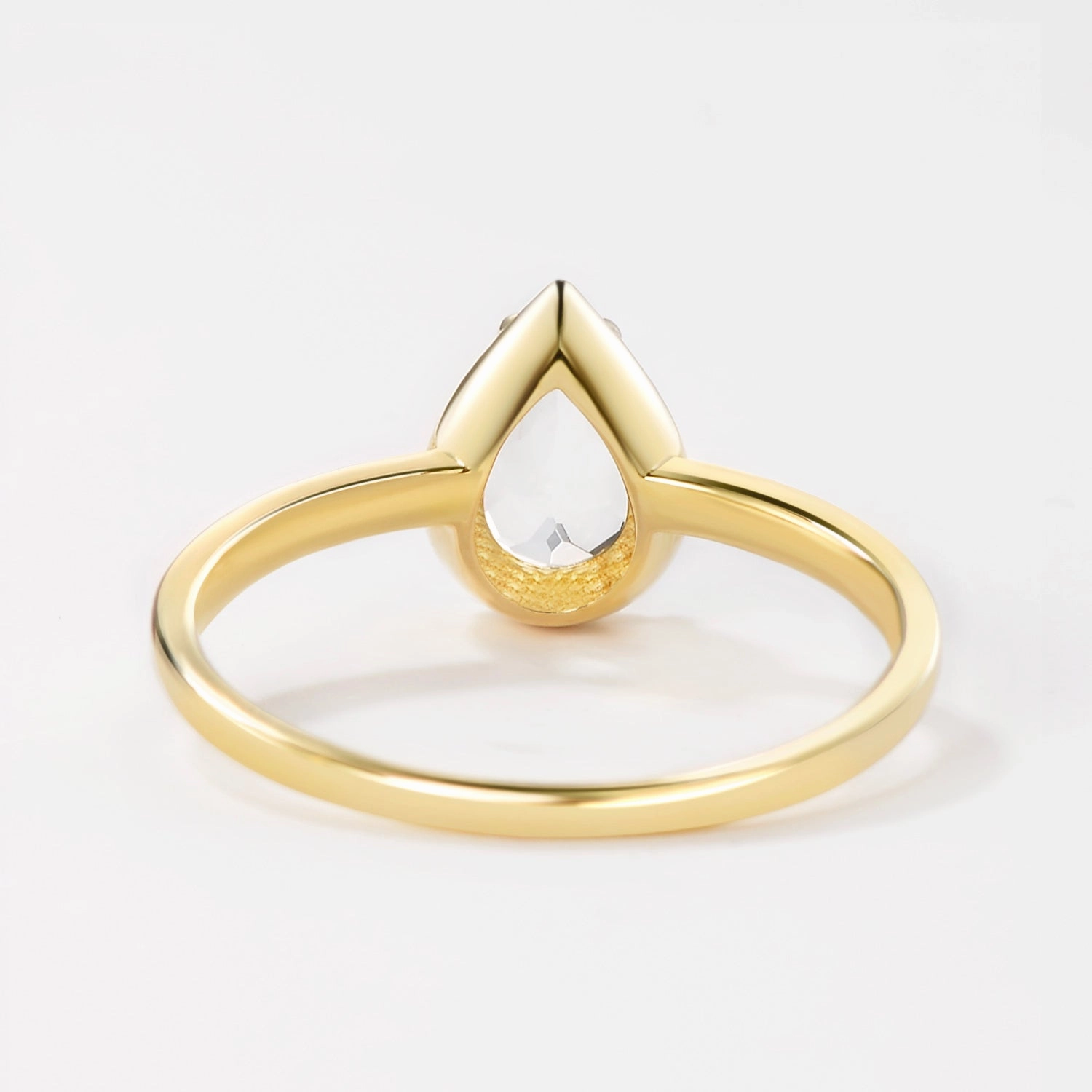 Perfect Accessory Gleam Accent Pear Moissanite Milgrain Antique Engagement Ring