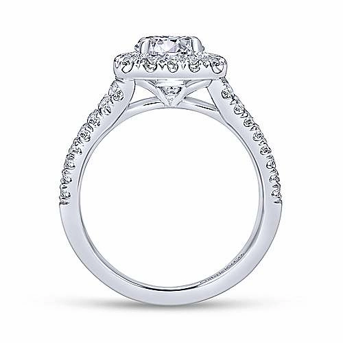 Fine Appearance Cushion Shaped Split Shank Diamond Ring  .78 Cttw 426A