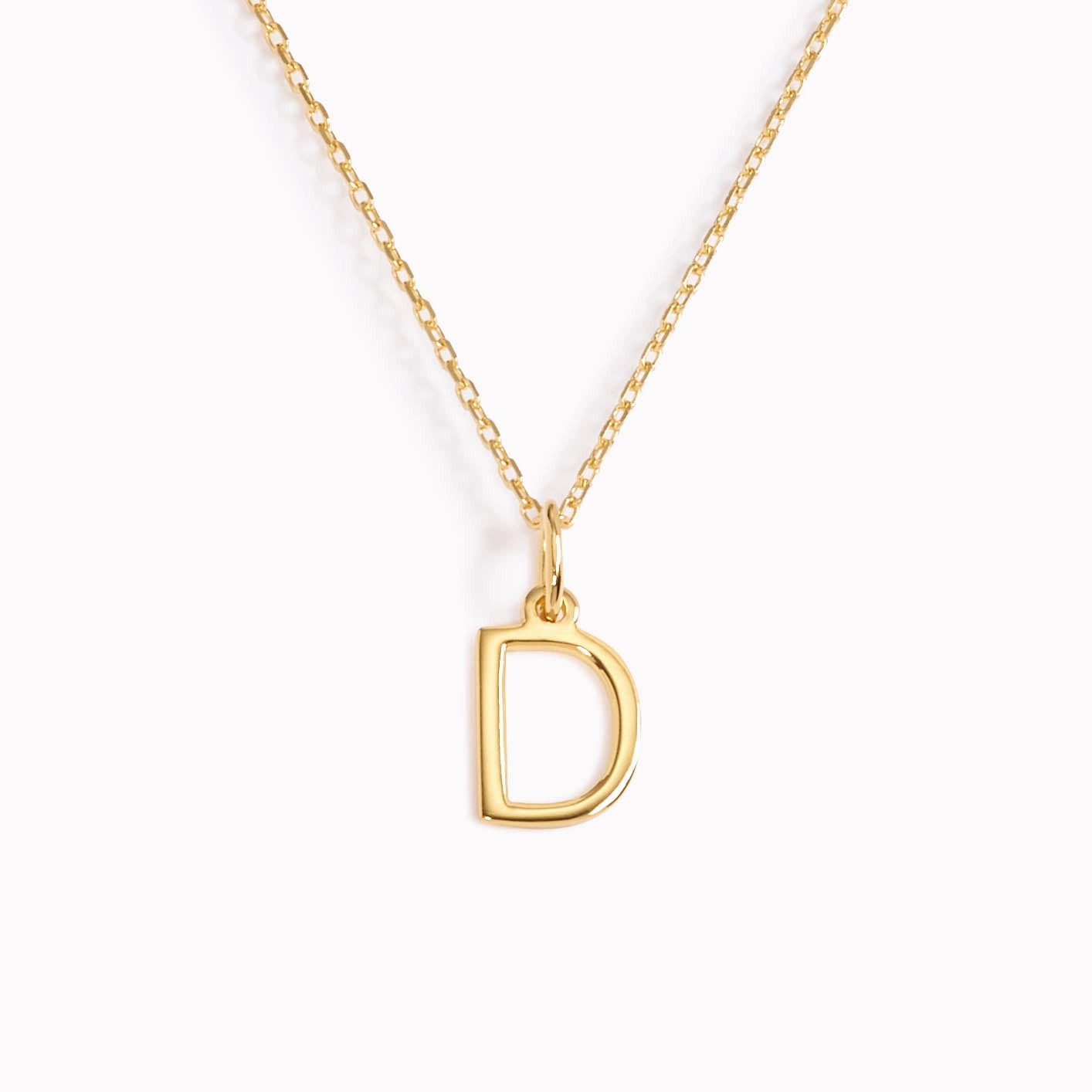 D Necklace / Gold Initial Necklace Sleek Charm