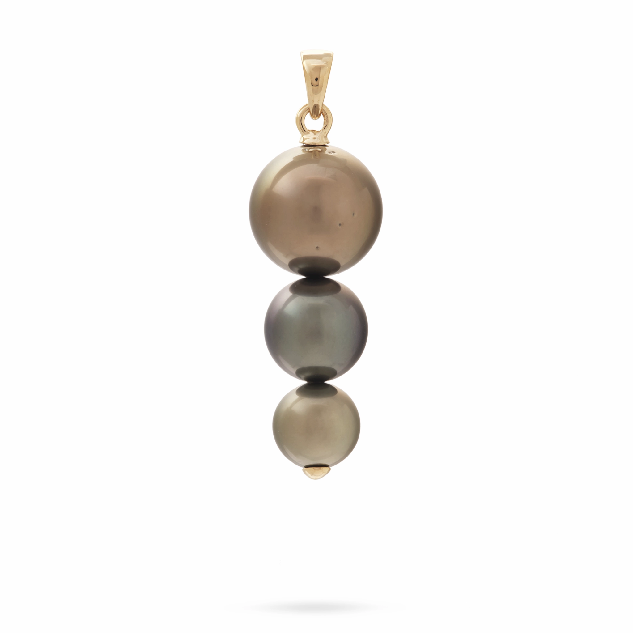 Tahitian Black Pearl Pendant in Gold - 8-13mm Captivating Style Fresh Look