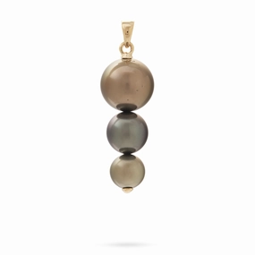 Tahitian Black Pearl Pendant in Gold - 8-13mm Captivating Style Fresh Look