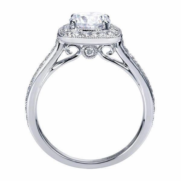 Bead Set Cushion Shaped Diamond Ring  .48 Cttw 14K Gold 187A Glam Accent Custom Token