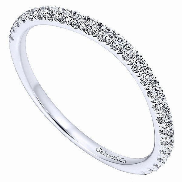 Compact Fit Cute Present Split Prong Contoured Diamond Band .29 Cttw 14k Gold 207B
