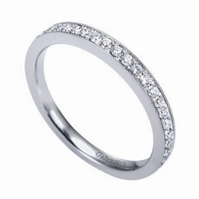 Structured Accent Custom Order Bead Set Diamond Band .25 Cttw 14K White Gold
