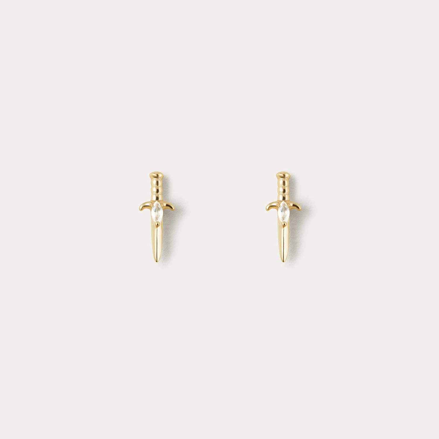 Fashionable Design Studio Light Moonstone Dagger Studs