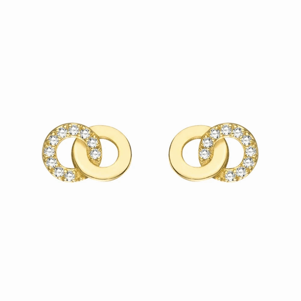 Interlocking Dual Hoop Earrings Alluring Touch Vintage feel