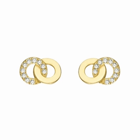Interlocking Dual Hoop Earrings Alluring Touch Vintage feel