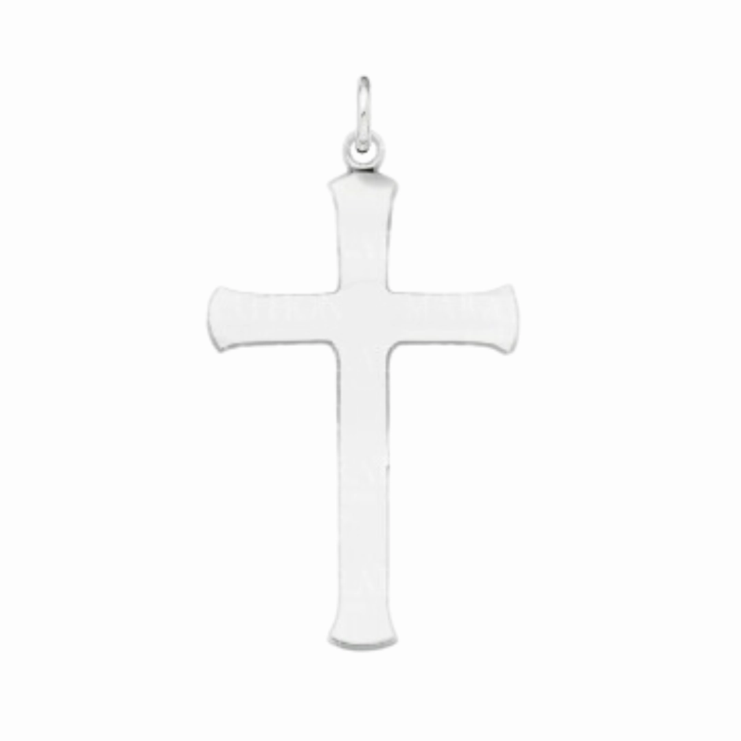 Sterling Silver Polished Cross with Curved Edges Timeless Highlight Glam Look