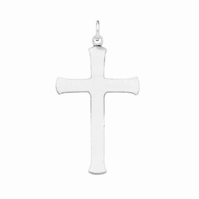 Sterling Silver Polished Cross with Curved Edges Timeless Highlight Glam Look