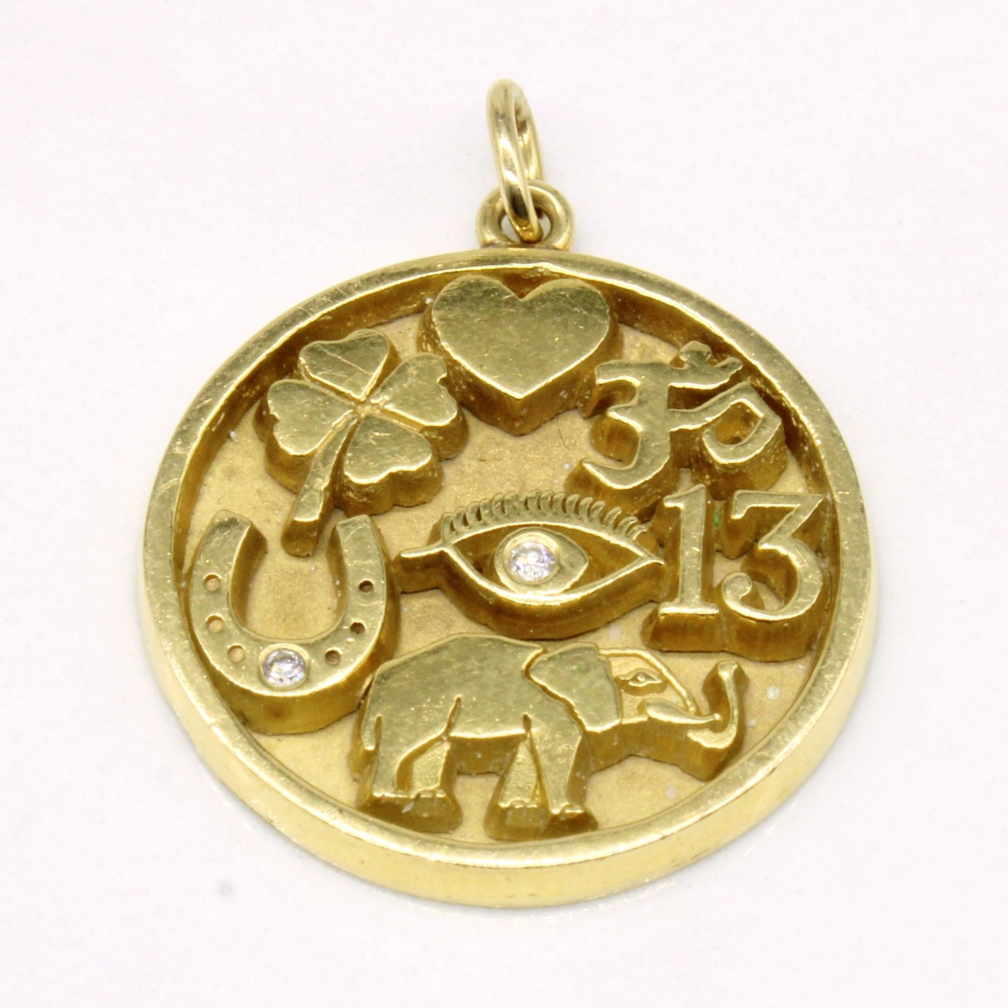 18k Diamond Good Luck Symbol Charm Graceful Vibe Luxe Finish