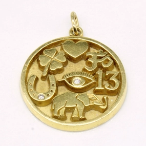 18k Diamond Good Luck Symbol Charm Graceful Vibe Luxe Finish