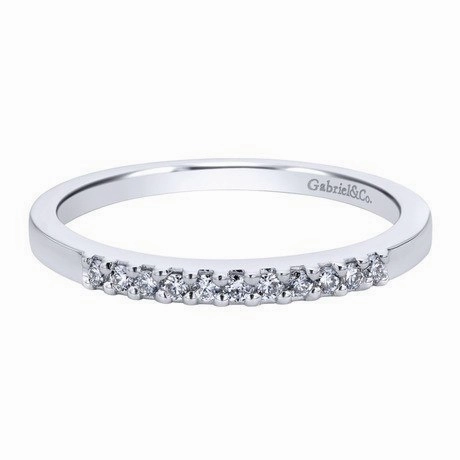 Pave Diamond Band .10 Cttw 14K White Gold | Mullen Jewelers Daily Outfit Pastel Look