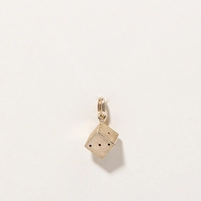 Flawless Finish Refined Fashion 10k Yellow Gold Dice Charm