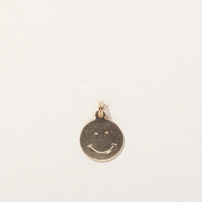 Light Touch Layered Elegance 10k Yellow Gold Happy Face Charm