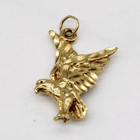 Minimal Look Fresh Elements 10k Yellow Gold Bird Charm