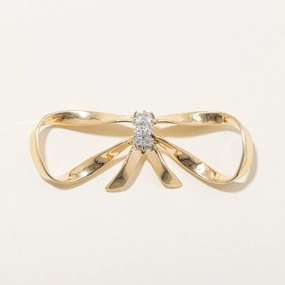 Diamond Bow Brooch | 0.25ctw Layered Mood