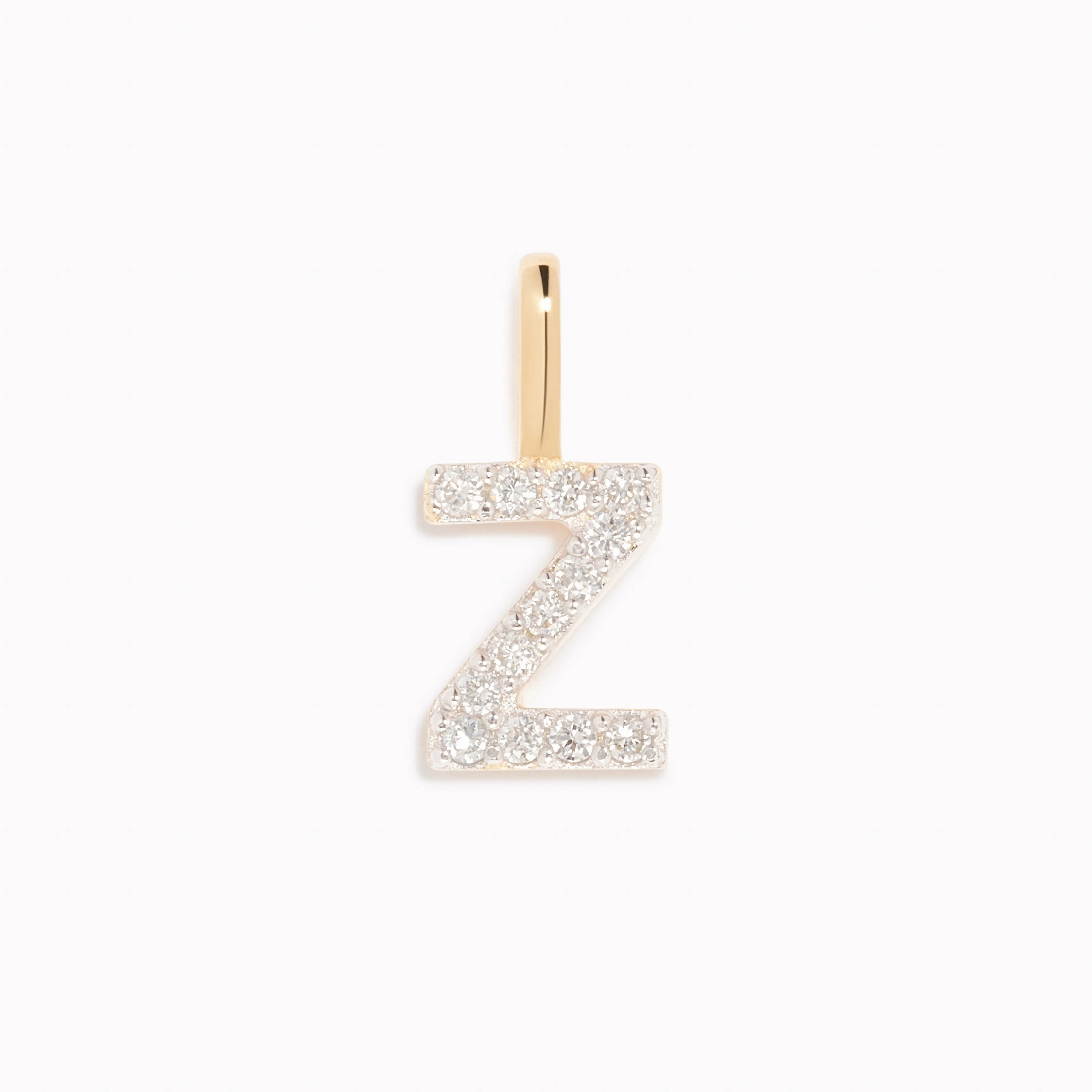 Urban Look Diamond Initial Pendant 14k Gold - Z