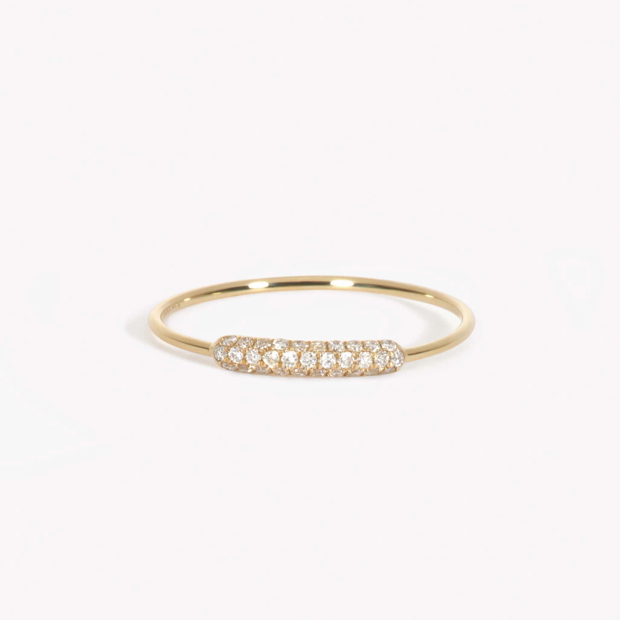 Modern pieces Diamond Pave Ring 14k Gold - Elena