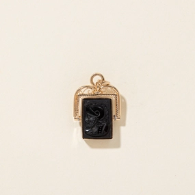 Antique Austrian Onyx Intaglio Reversible Charm | 10.00ct Sophisticated Detail