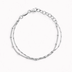 Double Chain Bracelet Silver - Kjersti Zoom Focus