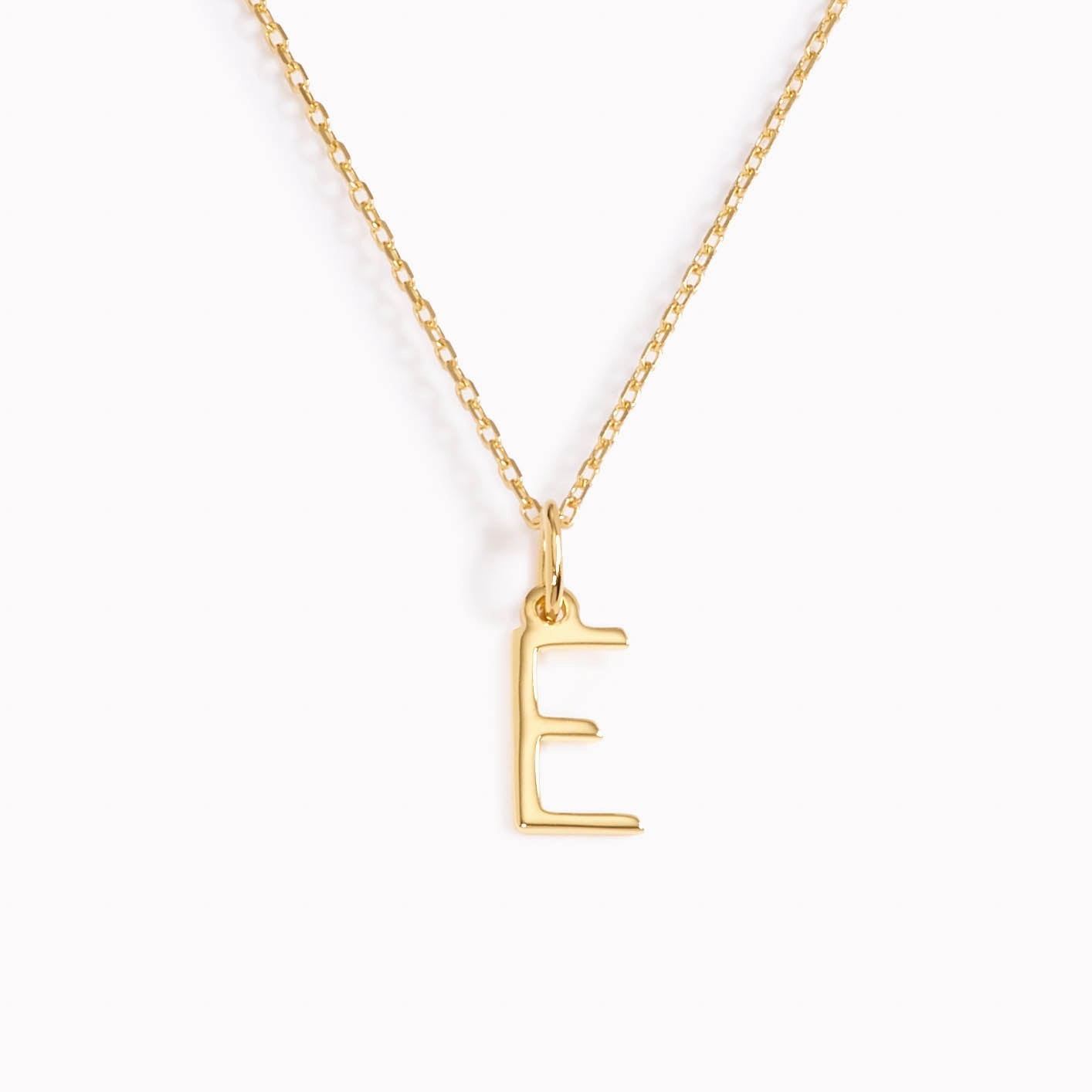Timeless Features E Necklace / Gold Initial Necklace