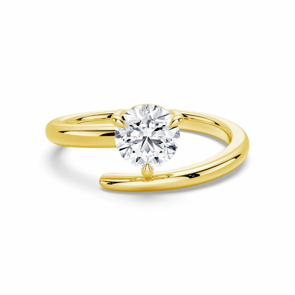 Refined Classic Round Cut Lab Grown Diamond Promise Ring Elegant Finish