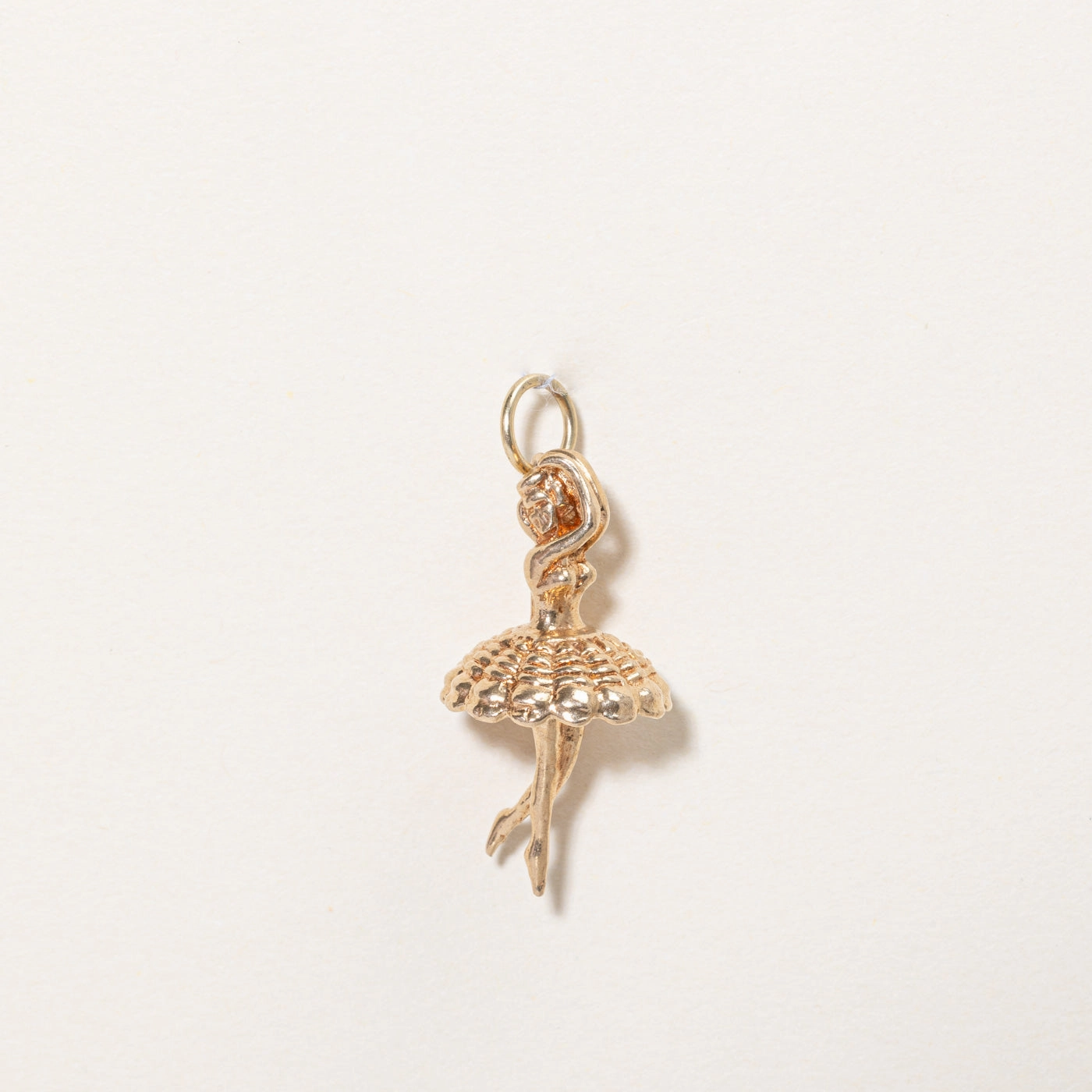 Dynamic Accent 14k Yellow Gold Ballerina Charm