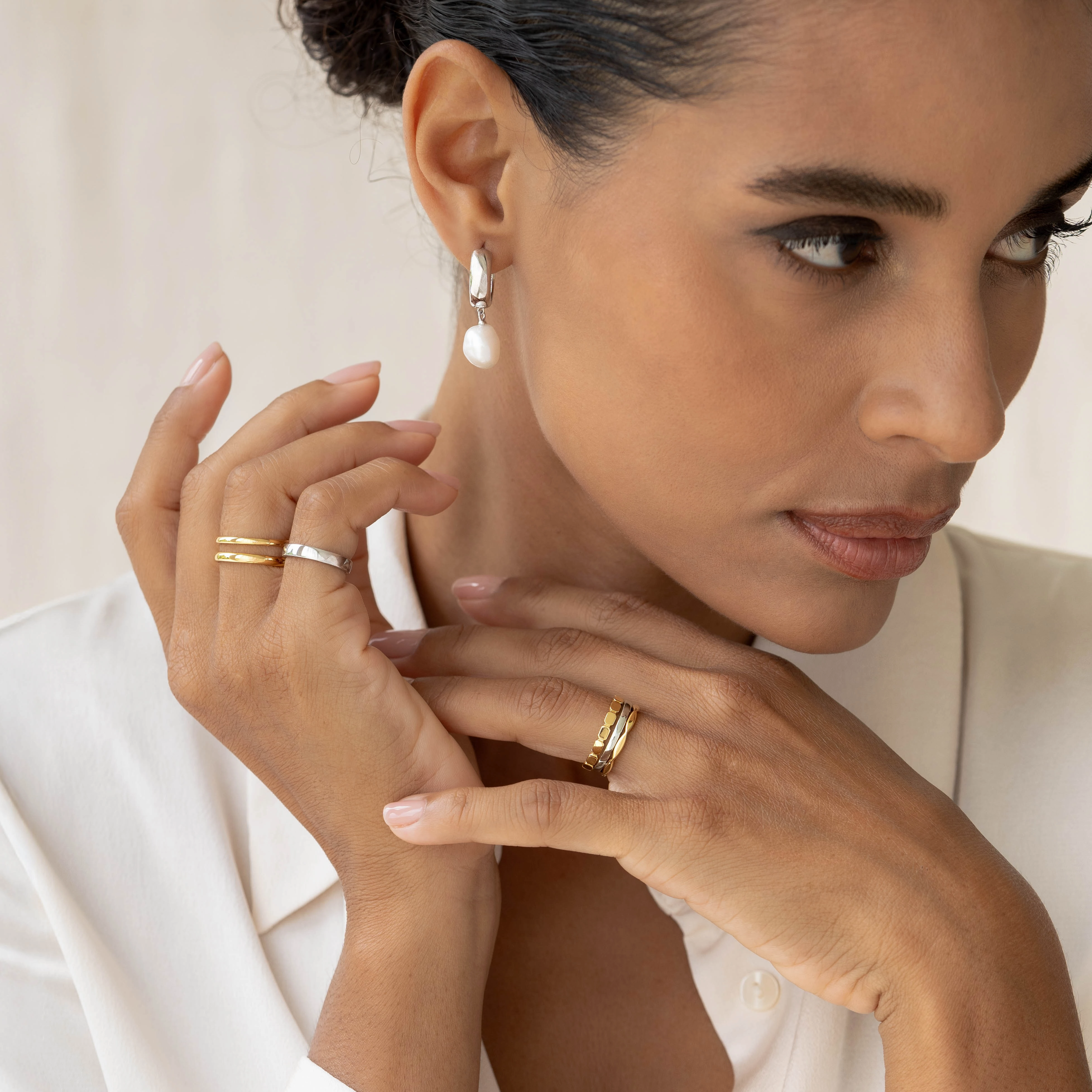 Gold Double Band Ring - Kaija Distinct Piece