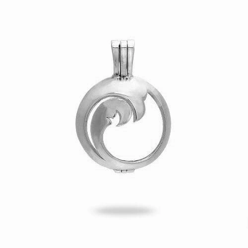 Pick A Pearl Nalu Cage Pendant in Sterling Silver - 15mm fashion charm Classy Accent