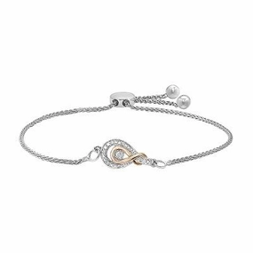 Infinity Knot Bolo Diamond Cluster Bracelet 10K Rose Gold Alluring Edge custom design