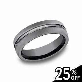 Comfort-Fit Tantalum Powder Wedding Band Sleek Touch spring fashion