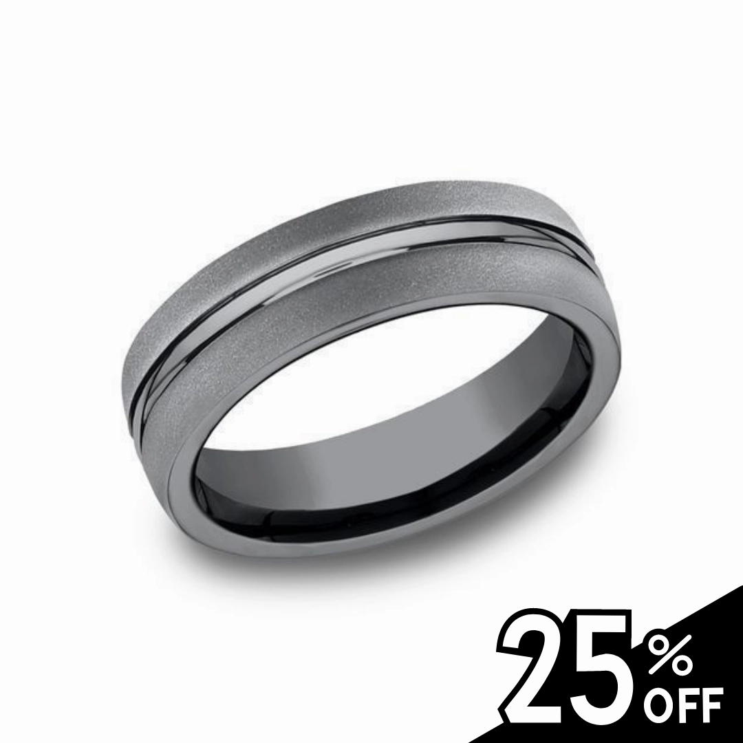 Comfort-Fit Tantalum Powder Wedding Band Sleek Touch spring fashion
