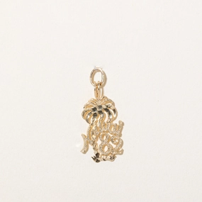 Curved Contour Glamorous Gifts 14k Yellow Gold 'Hawai 82' Charm