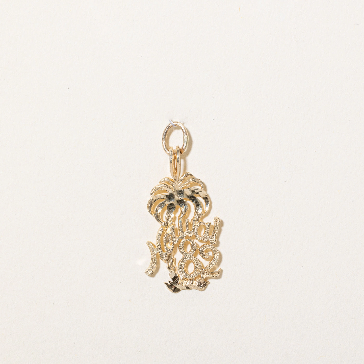 Curved Contour Glamorous Gifts 14k Yellow Gold 'Hawai 82' Charm