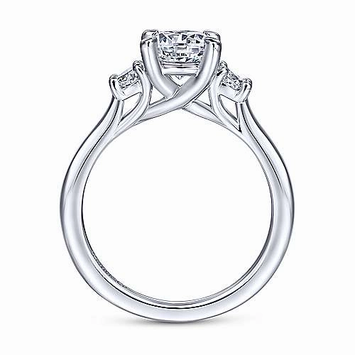 Classic Diamond Ring .28 Cttw 14k White Gold  588A Designer Symbol