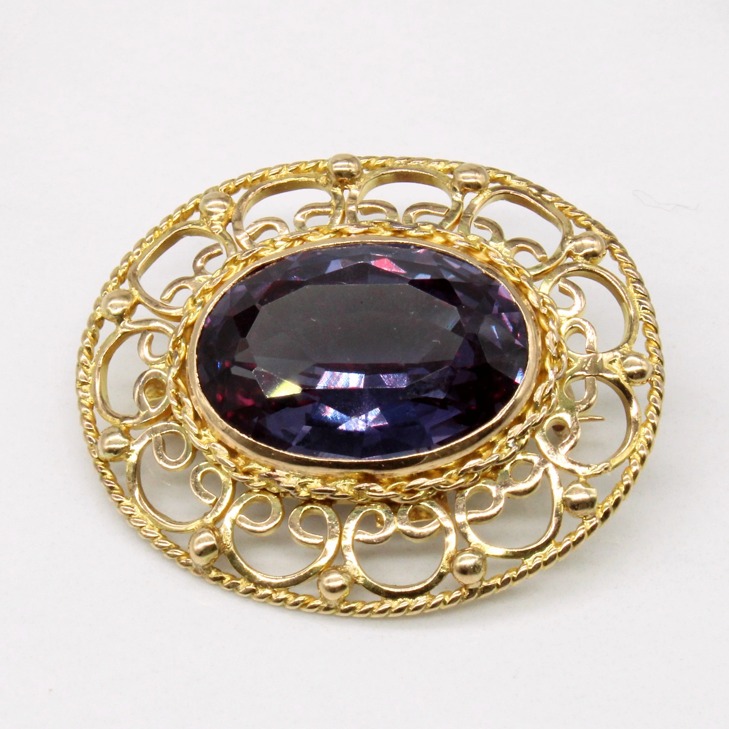 Synthetic Colour Change Sapphire Brooch | 13.00ct | summer look