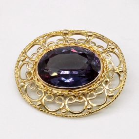 Synthetic Colour Change Sapphire Brooch | 13.00ct | summer look