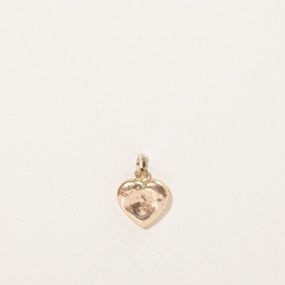 Luxury Finish 14k Yellow Gold Heart Charm